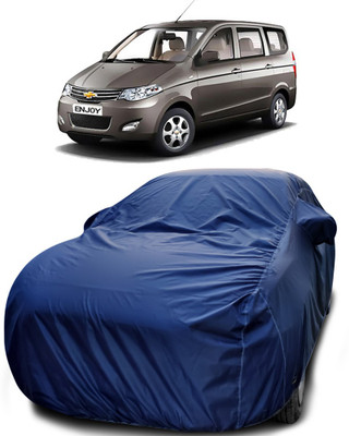 MoTRoX Car Cover For Chevrolet Enjoy (With Mirror Pockets)(Blue)