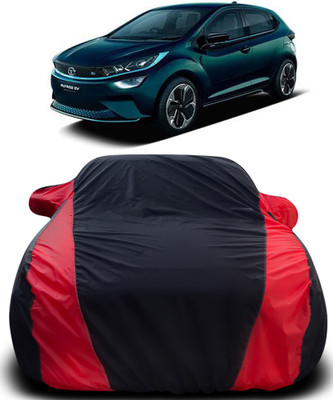 Elegance Car Cover For Tata Altroz EV (With Mirror Pockets)(Black, Red)