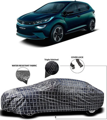 APNEK Car Cover For Tata Altroz EV (With Mirror Pockets)(White, Black)