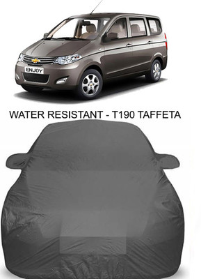 MoTRoX Car Cover For Chevrolet Enjoy (With Mirror Pockets)(Grey)