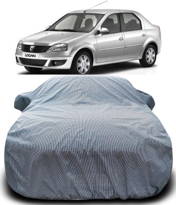 Dvis Car Cover For Renault Logan (With Mirror Pockets)(Black, White)