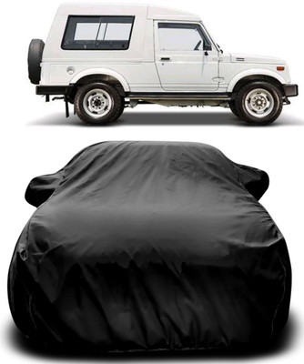 Gavya Car Cover For Maruti Suzuki Gypsy MG-410 (With Mirror Pockets)(Black)