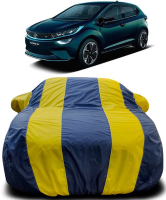 APNEK Car Cover For Tata Altroz EV (With Mirror Pockets)(Blue, Yellow)