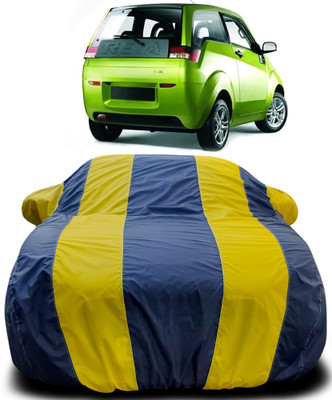 MoTRoX Car Cover For Mahindra Reva (With Mirror Pockets)(Blue, Yellow)