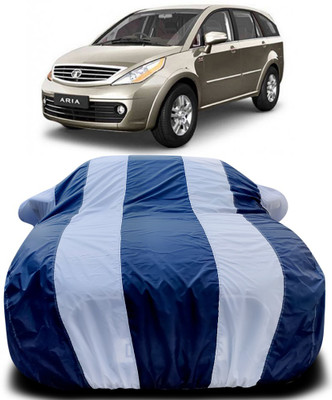 APNEK Car Cover For Tata Aria (With Mirror Pockets)(Blue, White)