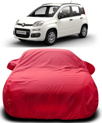 Gavya Car Cover For Fiat Panda (With Mirror Pockets)(Red)