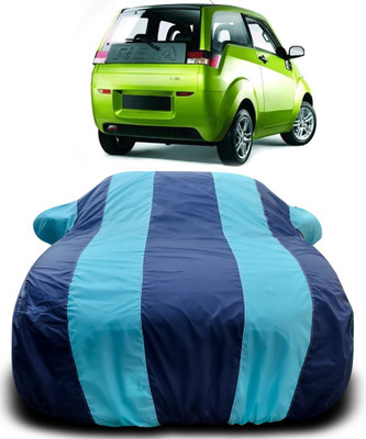 APNEK Car Cover For Mahindra Reva (With Mirror Pockets)(Blue, Blue)