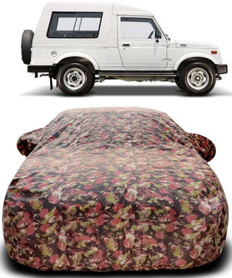 APNEK Car Cover For Maruti Suzuki Gypsy MG-410 (With Mirror Pockets)(Green, Red)