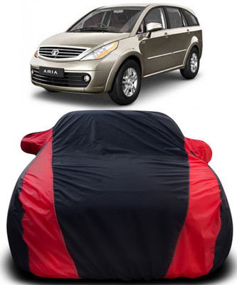 MoTRoX Car Cover For Tata Aria (With Mirror Pockets)(Black, Red)