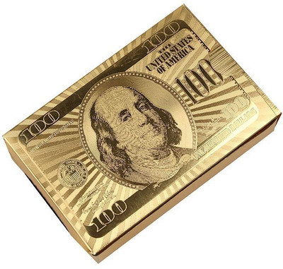 Bastex High Quality 1 Deck of 24k Gold Playing card(Golden)