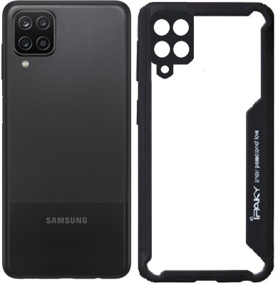 Highderabad Tech Back Cover for Samsung Galaxy A12(Black, Transparent, Hard Case)