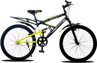 MODERN MX-1 26t cycle/Biycle In Built Carrier-Dual Suspension (Black-Green) 26 T Road Cycle