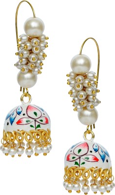 SHUBHAM JEWELLERS Princess Delight Crystal, Pearl Brass Plug Earring