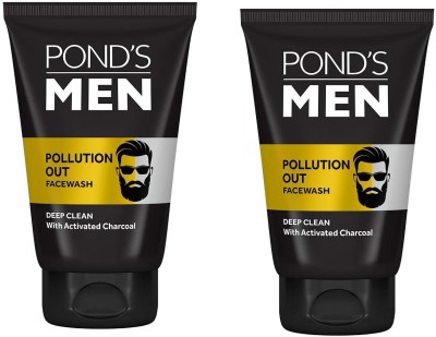 POND's men pollution out face wash deep clean with activated charcoal (2*50g) Face Wash(100 g)