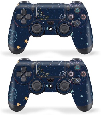 Techfit Combo of 2 Printed Skin Wrap Vinyl Sticker For PS4 DualShock Wireless Controller - Space Pattern  Gaming Accessory Kit(Multicolor, For PS4)