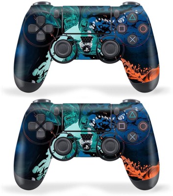 Techfit Combo of 2 Printed Skin Wrap Vinyl Sticker For PS4 DualShock Wireless Controller - Water Color Effect  Gaming Accessory Kit(Multicolor, For PS4)