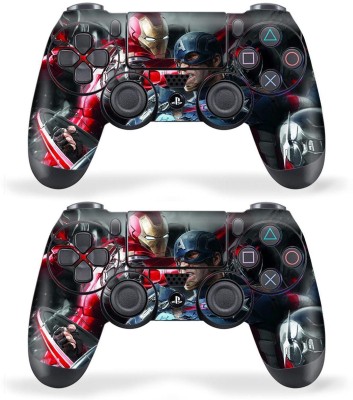Techfit Combo of 2 Printed Skin Wrap Vinyl Sticker For PS4 DualShock Wireless Controller - Avengers Fight Ultron  Gaming Accessory Kit(Multicolor, For PS4)