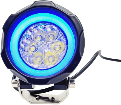 AutoPowerz 6 Led fog lamp Blue cob round single Fog Lamp Car, Motorbike LED (12 V, 40 W)(Universal For Car, Universal For Bike, Pack of 1)
