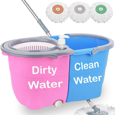 V-MOP pink jumbo double mop Mop Set(Blue, White)