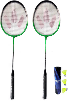 Monika Sports 2000 Combo 2 Pc Single Shaft Racquet With 3 Nylon Shuttle Badminton Kit