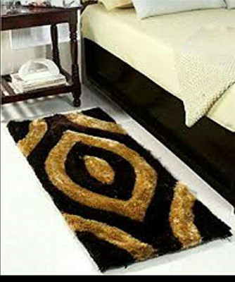 EDEN INDIA Polyester Floor Mat(Black, Medium)