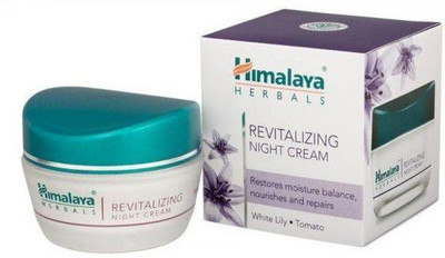 HIMALAYA revitalizing night cream white lily tomato restores moisture balance nourishes & repairs(50 g)