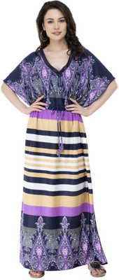 Zionity Women Nighty(Multicolor)