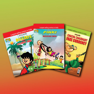 Chacha Chaudhary, Billoo, Pinki Comics In English(Paperback, Pran's)