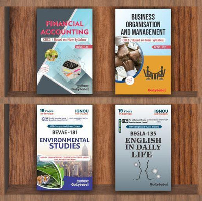 BCOC-131, BCOC-132, BEGLA-135 And BEVAE-181 In English, First Year Combo Of Ignou Help Books(Paperback, Expert panel of Gullybaba Publication)