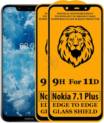 11D Edge To Edge Tempered Glass for Nokia 7.1 Plus(Pack of 2)