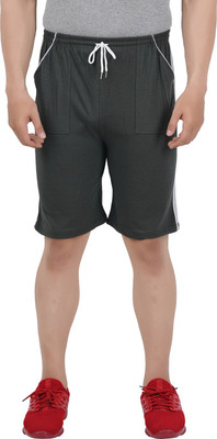 JUST TRY FASHION Solid Men Dark Green Regular Shorts