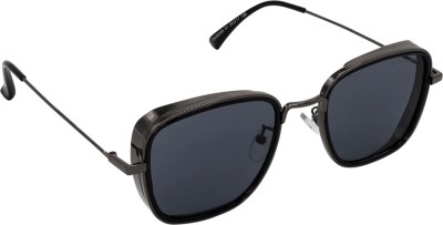 GIORDANO Retro Square Sunglasses(For Men, Black)
