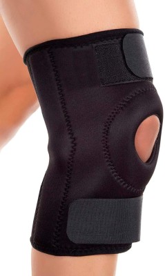 Medtrix Functional Knee Support Joint Protection Open Patella Hinge Knee Brace Knee Support(Black)