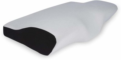 JSB BS07 Contoured Cervical Pillow with Memory Foam for Cervical Neck Pain Relief Neck Support(Grey, Black)