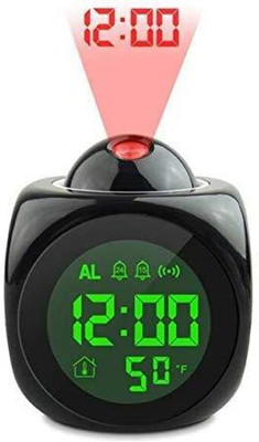 SUPER SONIC Digital Black Clock