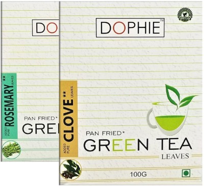 dophie Rosemary green tea, Cloves anf leaves green tea [COMBO PACK-2]Great Source of Vitamins, Minerals, and Antioxidants, Supports Healthy Sleep (100gm Each) Herbs Green Tea Box(2 x 100 g)