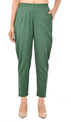 FABISHO Regular Fit Women Green Trousers