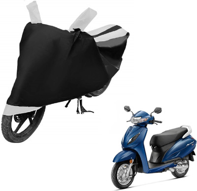 Auto Hub Two Wheeler Cover for Honda(Activa 6G, Black, White)
