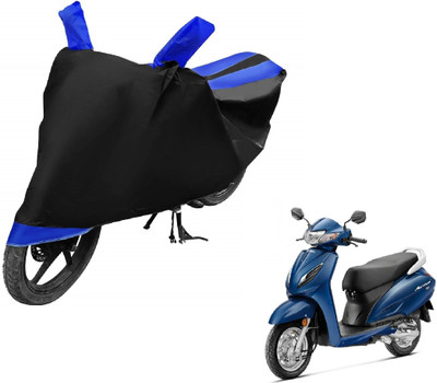Auto Hub Two Wheeler Cover for Honda(Activa 6G, Black, Blue)
