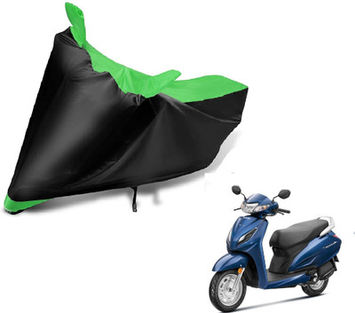 Auto Hub Two Wheeler Cover for Honda(Activa 6G, Black, Green)