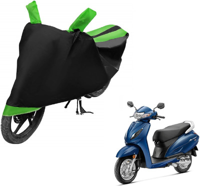 Auto Hub Two Wheeler Cover for Honda(Activa 6G, Black, Green)
