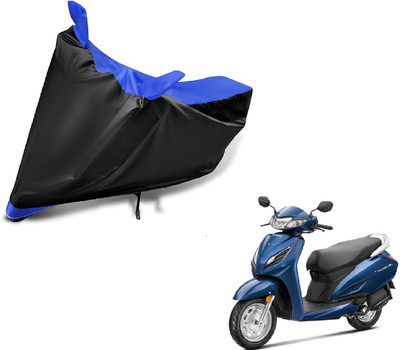 Auto Hub Two Wheeler Cover for Honda(Activa 6G, Black, Blue)