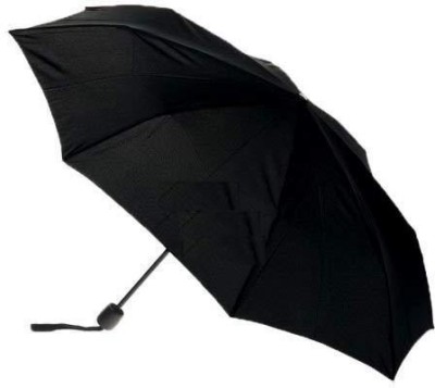 Akshar Tabla Mart Umbrella Classic Folding Automatic Open UV & Water Protective 2 Fold Umbrella, Black,1 Umbrella(Black)