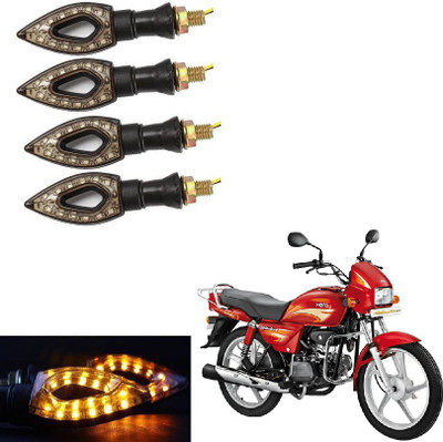 AIRSKY Side, Rear LED Indicator Light for Hero Splendor Plus(Yellow)