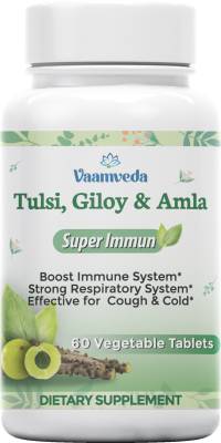 Vaamveda Tulsi Giloy Amla Curcumin Vitamin C Immunity Booster Tablets Supplements