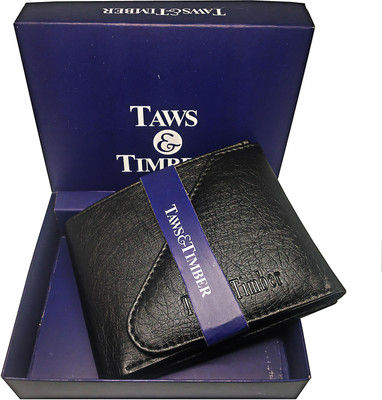 Taws & Timber Men Black Artificial Leather Wallet(5 Card Slots)