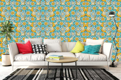 BPDESIGNSOLUTION Vinyl Floral & Botanical Multicolor Wallpaper(L x W: 41 cm x 325 cm)