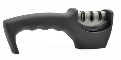 Zhaolida 3 Slots Kitchen Tool Knife Sharpening Steel(Stainless Steel)