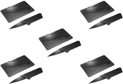 E DEAL Credit Card Folding Safty Pocket Knife Black E DEAL Camping Knives Tools