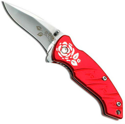 Master Cutlery Rose Folder Knife(Red)